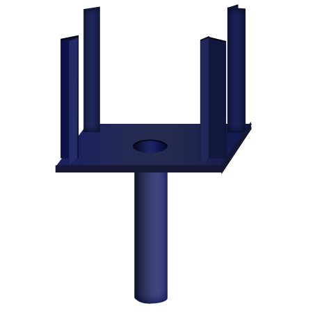 Корона-головка (унівилка) для стійки опалубки перекриттів