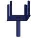 Корона-головка (унівилка) для стійки опалубки перекриттів