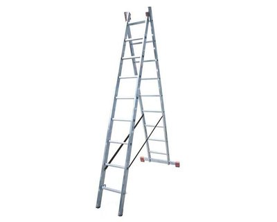 Универсальная двухсекционная лестница Dubilo KRAUSE 2x9 ступеней