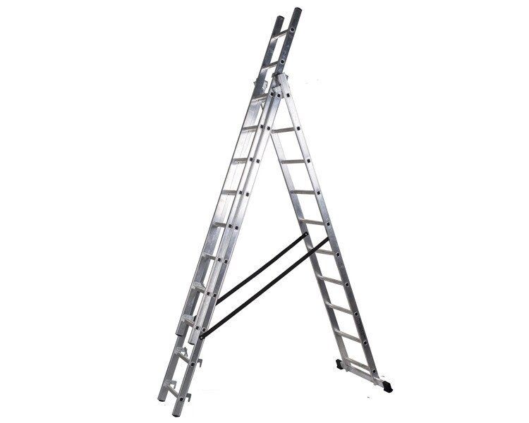 Трехсекционная лестница PROFI LIGHT DW 3x10 ступеней